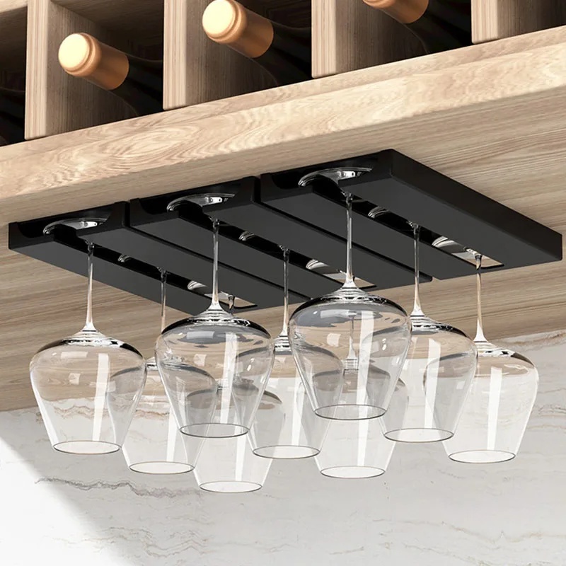 Kitchen Appliances Cabinet - No Drill Creative Upside Down Wine