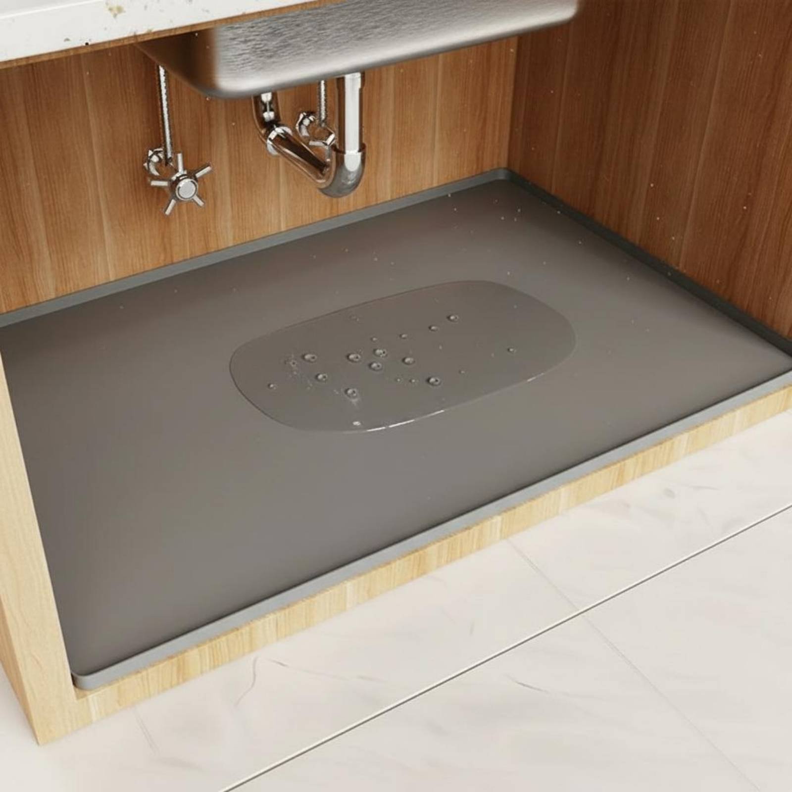 Waterproof Under Sink Mat Easy - đánh giá và giá Kitchen Appliances Cabinet