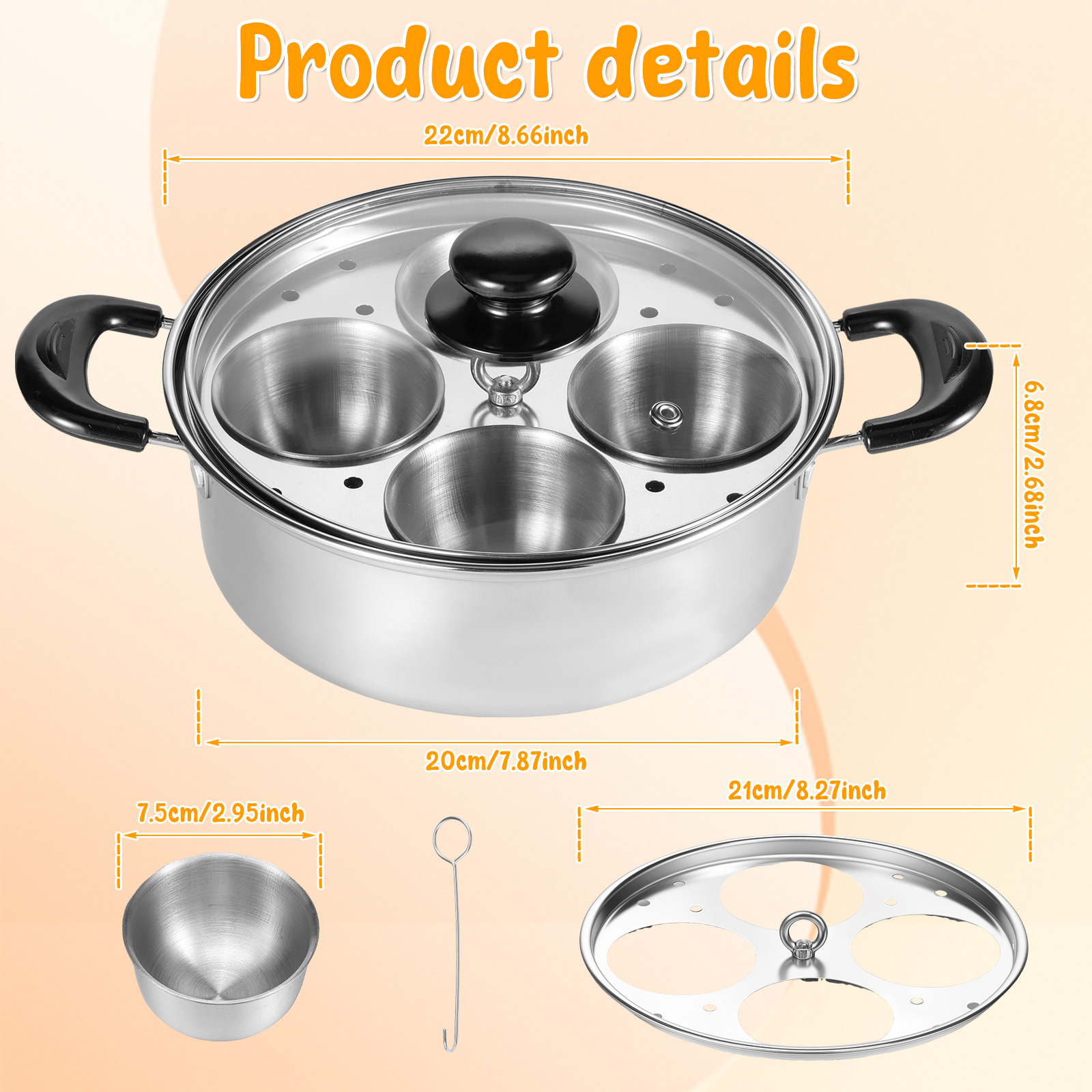 Egg Poacher Stainless Steel Po - đánh giá và giá Induction Cooktop Portable
