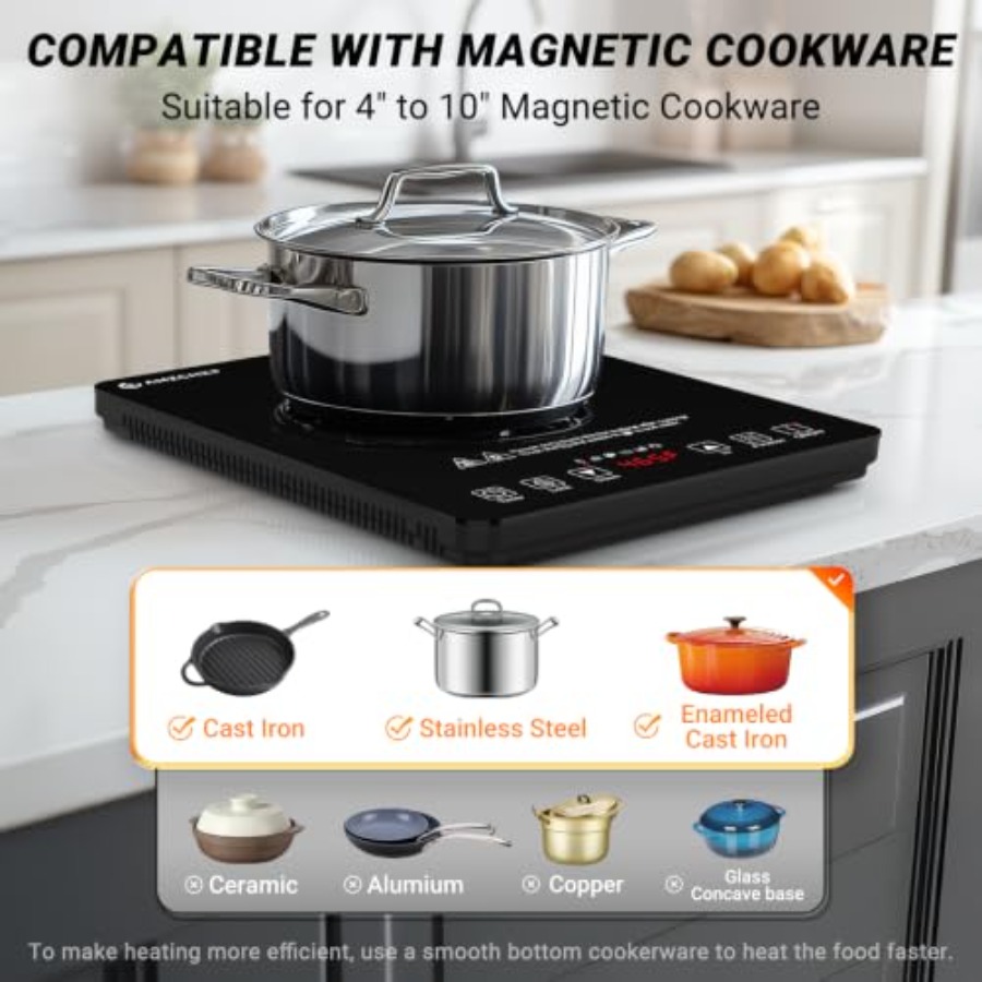 Portable induction cooktop for - đánh giá và giá Induction Cooktop Portable