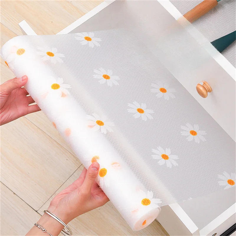 1 Roll Daisy Shelf Liner For K - đánh giá và giá Kitchen Appliances Cabinet